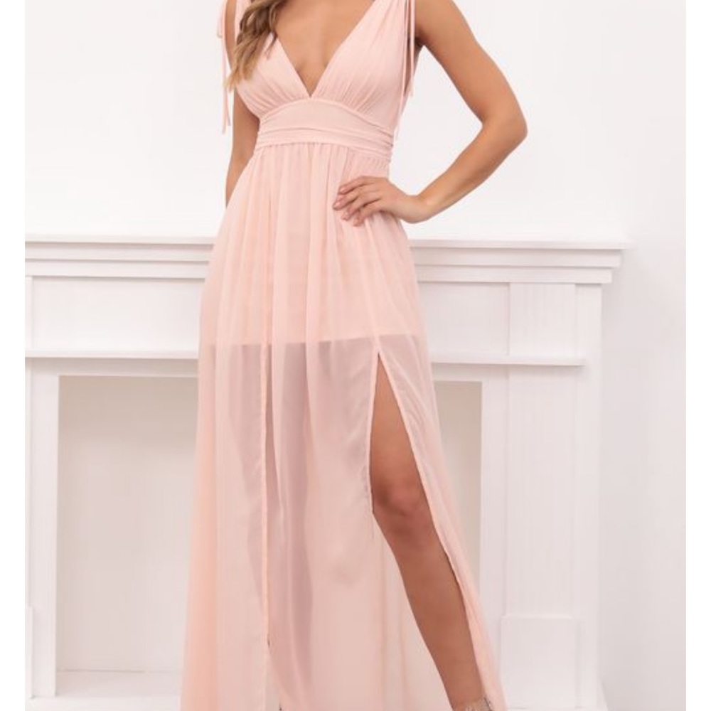 Grace Chiffon Slit Maxi Dress